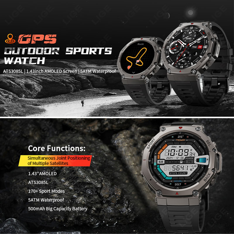 LIGE Military Grade GPS Smart  - Altimeter Compass Watch review and price