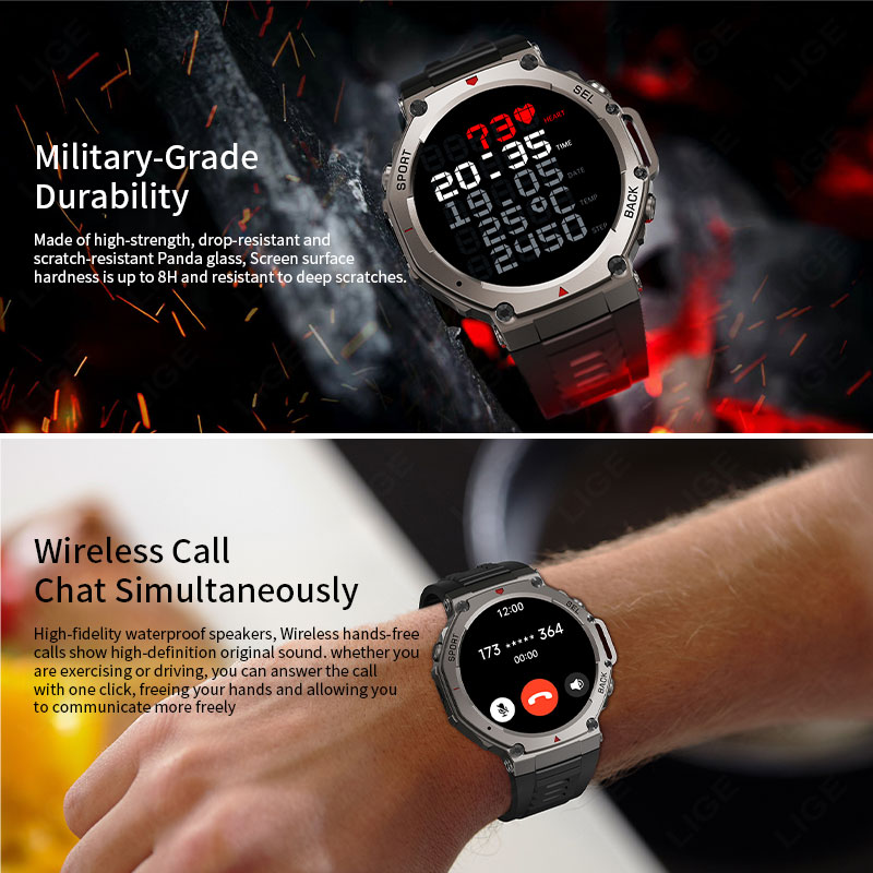 LIGE Military Grade GPS Smart  - Altimeter Compass Watch review and price