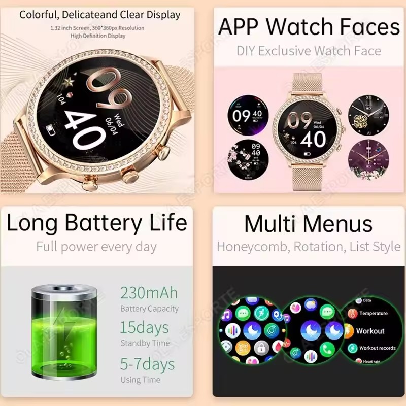 Elegant Ladies' Smartwatch Blu - Watches Ladies Smartwatch review and price